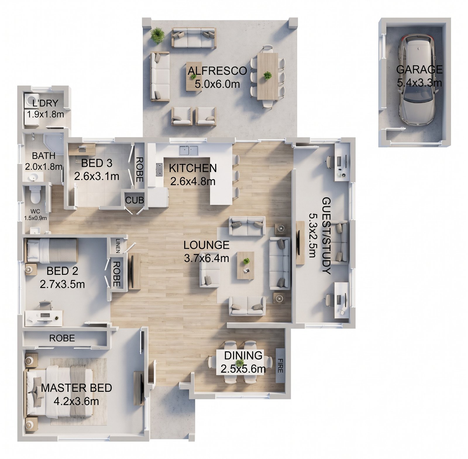 2D to 3D Floor Plans result