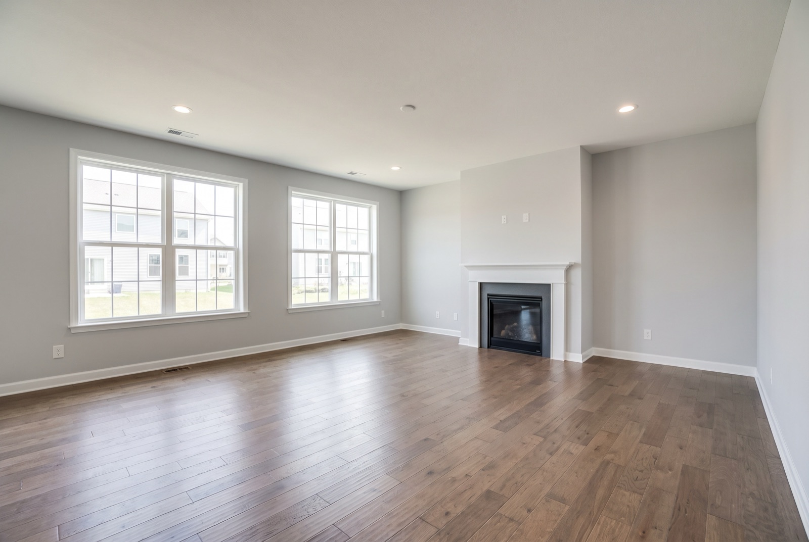 Empty living room before virtual staging